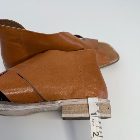 Free People Sun Valley Flat Sandals Women Size 7 Leather Tan Color - Picture 12 of 14